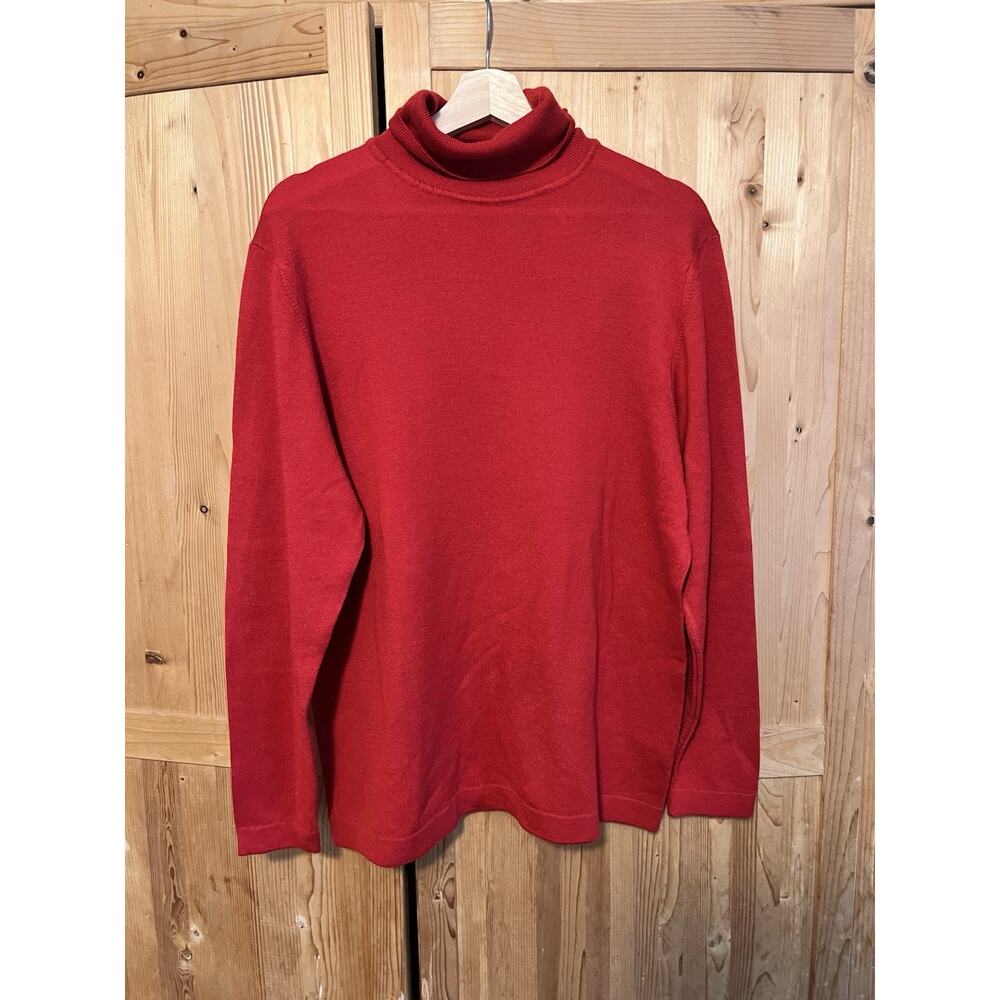 Vintage GEIGER Collection Red Merino Wool Turtleneck